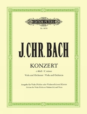 `Christian Bach, Joha` Viola Concerto In C Minor Edition For Vi Book NEU