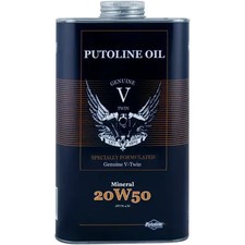 PUTOLINE GENUINE V-TWIN MINERAL 20W-50 Motorcycle Oil FULLY SYNTHETIC 1 LITRE