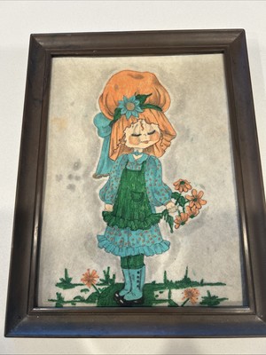 Older Drawings of A Young Woman With Bonnet, Flowers, And Tea