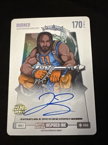 2026 Bo Jackson Battle Arena Griffey Set Burner auto Steel SP Jalen Brunson