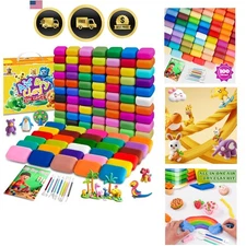 Air Dry Clay 100 Colors Foam Clay Non-Sticky Soft Moldable Craft Clay