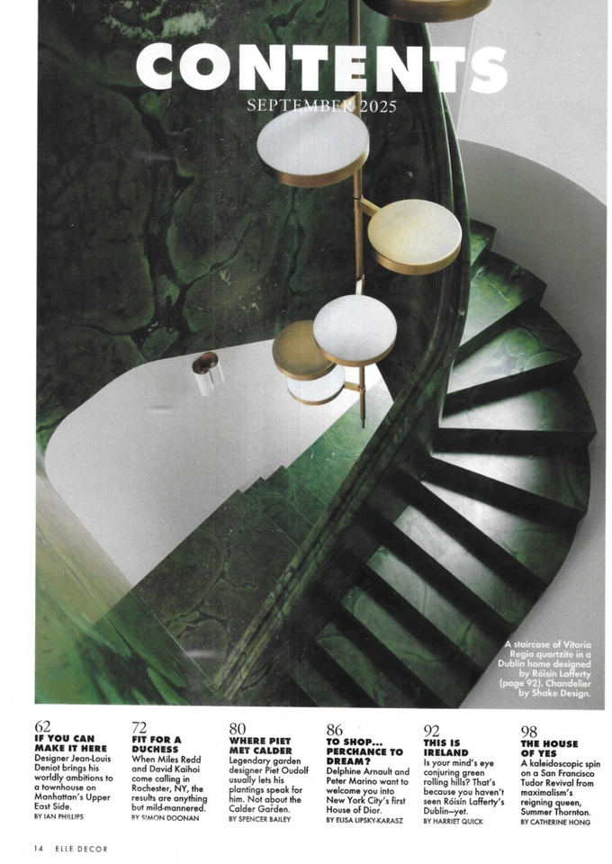 Elle Decor Magazine Manhattan Townhouse Calder Garden House of Dior 2025 - Image 2 of 4