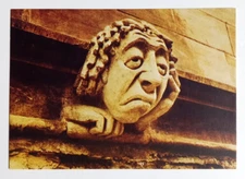 Gargoyle Grotesque Face Oxford New College Stone Carving Bell Tower Postcard UNP
