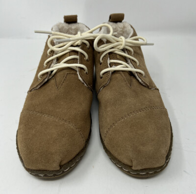 Women's Toms Tan Bota Boot Size 6.5 Wear W/ or W/O Laces