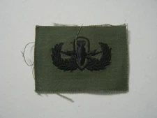 ARMY EXPLOSIVE ORDNANCE DISPOSAL EOD CLOTH INSIGNIA SUBDUED VIETNAM ERA :KY21-1