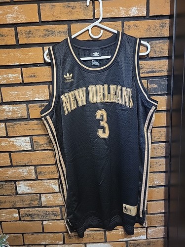 Chris Paul New Orleans Hornets Adidas Jersey Swingman NBA Gold Limited Men L
