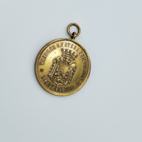 German Kaiser Wilhelm medal military veteran Bavaria Lichtenfels award brass old - Picture 12 of 12