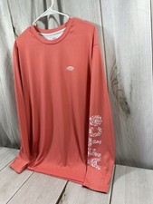 AFTCO Rash Guard Mens Large Long Sleeve Shirts Peach Water Sports beach