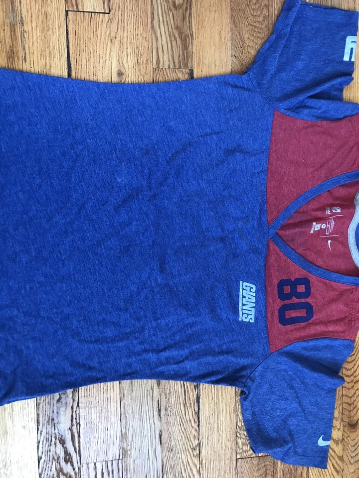 Camiseta Nike NFL NY Giants para mujer talla M azul cuello en V manga corta azul fútbol Foto 3 de 4