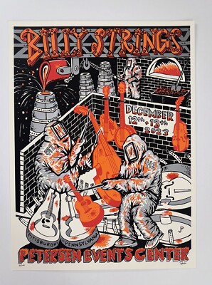 Billy Strings Poster Pittsburgh PA Peterson 23 Official Silkscreen
