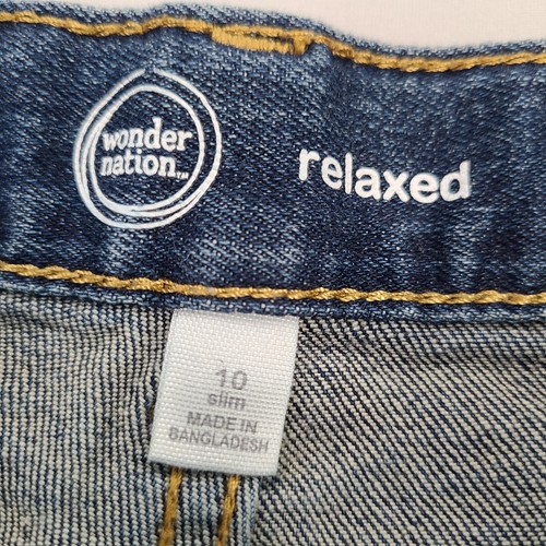 Wonder Nation Pants Boys 10 Blue Denim Jeans Stylish Relaxed Slim Fit Youth Kids - Picture 6 of 8