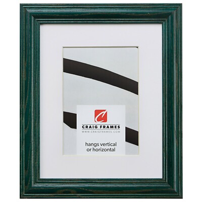 Craig Frames Wiltshire Ash 440, 1.25'' Green Hardwood Picture Frame With a Mat