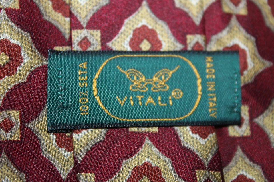 Corbata de seda VITALI hecha en Italia F46619 Foto 4 de 4