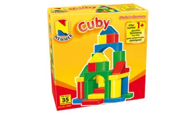 35 Holzbausteine bunt *NEU+OVP* NEMMER "Cuby" 13257 Made in Germany