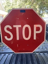 Road Traffic Street Sign Authentic Retired STOP SIGN 30"  10-3
