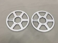 1 Pair Pro 10.5" TASCAM Silver 1/4" Tape Reels For Reel To Reel Tape Recorders