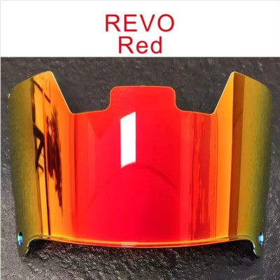 REVO INFERNO RED ANTI-FOG  Full Size Football Visor Youth and Adult, PLUS CLIPS