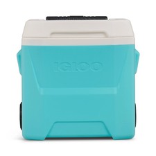 Igloo 16 QT Laguna Hard Sided Ice Chest Cooler with Wheels, Aqua Blue
