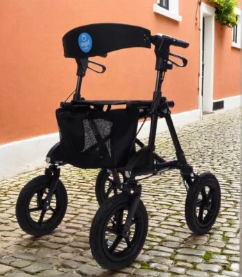 Angel Mobility AMR006 All Terrain Lightweight Folding Rollator With Seat Walker