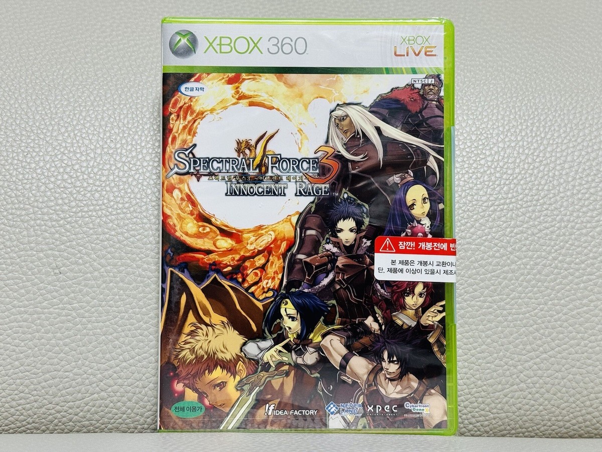 SEALED Korean Spectral Force 3 Innocent Rage Xbox 360 Korean