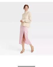     L Women's A New Day A-Line Maxi Slip Skirt Light Pink NWOT