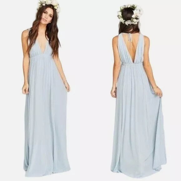 Show Me Your MuMu Ava Maxi Dress Size XXS Womens Steel Blue