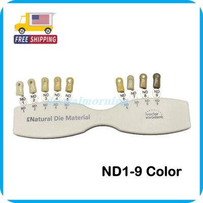 Dental Ivoclar Vivadent Dental Shade Guide Natural Die ND1-9 Color Bleach Teeth