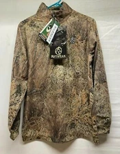 Drake Waterfowl Rutwear Silencer 1/4 zip Fleece Small Brush Camo Banded Mallard