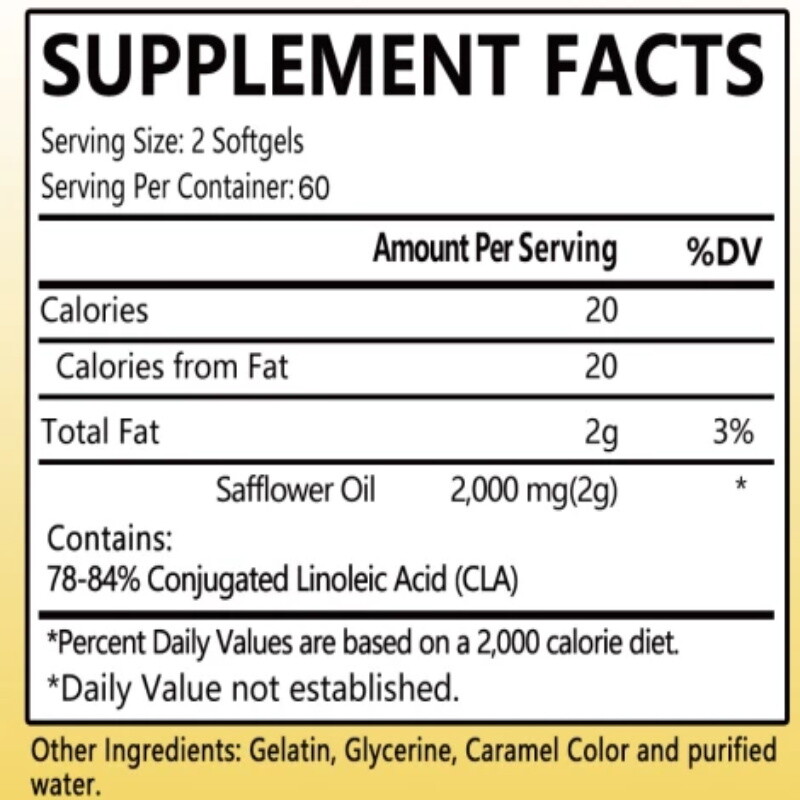 CLA 2000 Conjugated Linoleic Acid Capsules Reduce Weight Loss and Fat