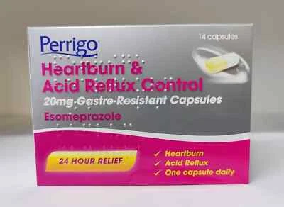 Perrigo Heartburn & Acid Reflux Control 20mg GR - 14 Capsules - Esomeprazole