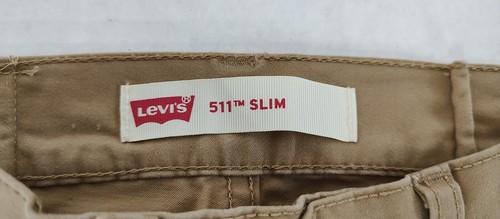 Levis 511 Slim Soft Brown Khaki Pants Boys Youth Size 16 Reg 28x28 - Picture 5 of 8