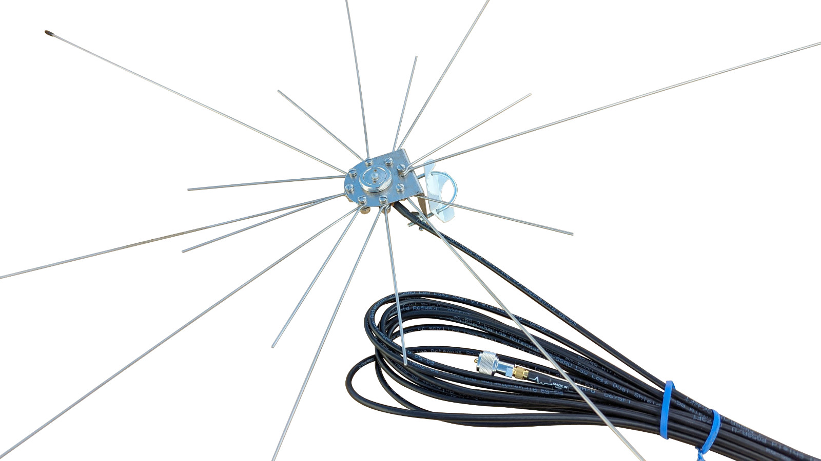 Base Ground Plane Kit Radials Bracket Mobile UHF VHF Antenna NMO Mount & Cable