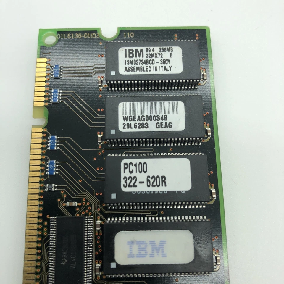 IBM 256MB PC-100 168-Pin ECC DIMM Memory Module 32x72 256 01K7391 01K1142 PC100 - Image 3 of 4