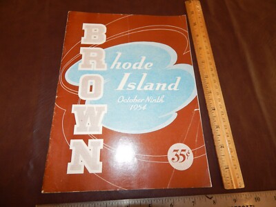 BROWN vs. RHODE ISLAND - COLLEGE FOOTBALL PROGRAM - 1954 - EX