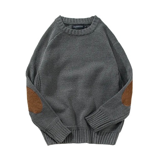 Maglione pullover uomo scollo ad O spesso oversize casual ampio maglia moda autunno - Foto 16 di 28