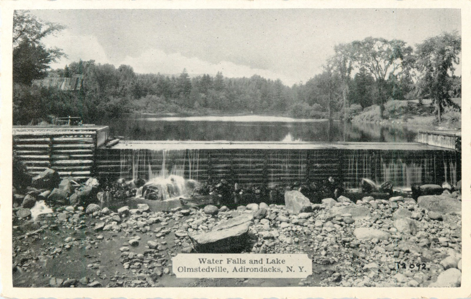 A View Of The Water Falls & Lake, Olmstedville, New York NY eBay