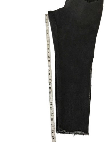 Women's Jennifer Lopez Jeans Skinny Ankle Fringe Snakeskin Sides Black Size 16 - Picture 7 of 16