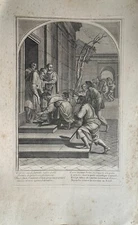 ENGRAVING 07 LIFE OF SAINT BRUNO EUSTACHE LE SUEUR GRAVE BY FRANCOIS CHAVUEAU 1660