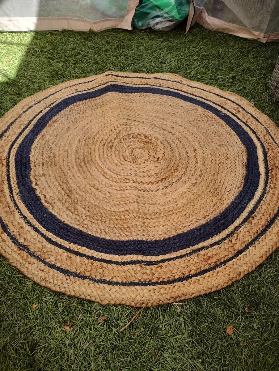 B M 1m Natural Jute Rug Indoor Outdoor