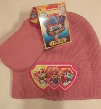 Nickelodeon Paw Patrol Hat Beanie and Gloves Set Kids Pink Beanie Mittens .