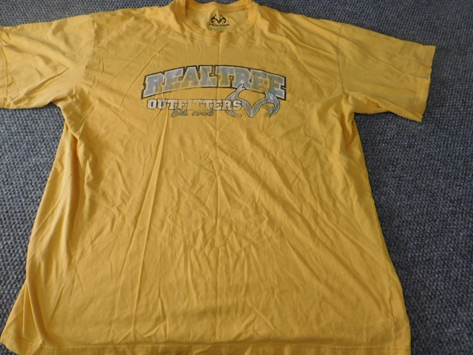 Realtree Hombre Camisa 2XL XXL Amarillo Logo Gráfico Clásico Foto 2 de 4