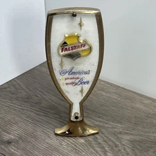 Vintage Falstaff Beer Tap Handle Acrylic Lucite 5 3/4" Tall Bar Advertising MCM