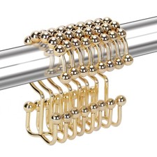 Shower Curtain Hooks Rings for Bathroom 12PCS Stainless Steel Metal Rust Resi...