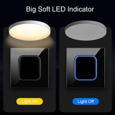 2‑Way Wall Light Switch – 1/2/3 Gang Push Toggle Control LED Wall Switch