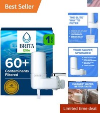 Faucet Mount Water Filter System, Includes 1 Filter, White No-Wait Filtrati...