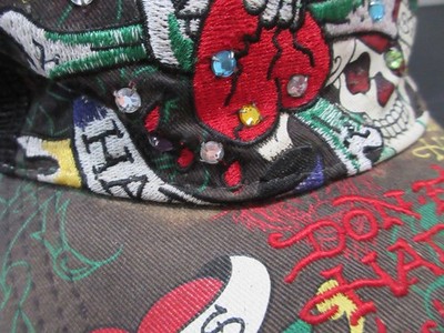 Ed Hardy Hat Cap Snap Back Black Heart Skull Baseball Trucker Mesh