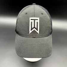 Tiger Woods Hat Nike Golf Mens L Black Baseball Cap Snapback Embroidery Sport