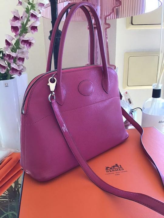 Hermès 27cm Birkin Bag Rare Fuchsia Pink Leather Used Limited Price image 6