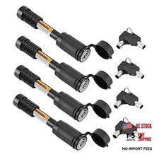 Trailer Hitch Locks Receiver Lock Keyed Alike Fits Class III IV 4 Pack Black