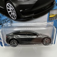 Hot Wheels Tesla Model 3 Grey 112/250 Factory Fresh 9/10 New